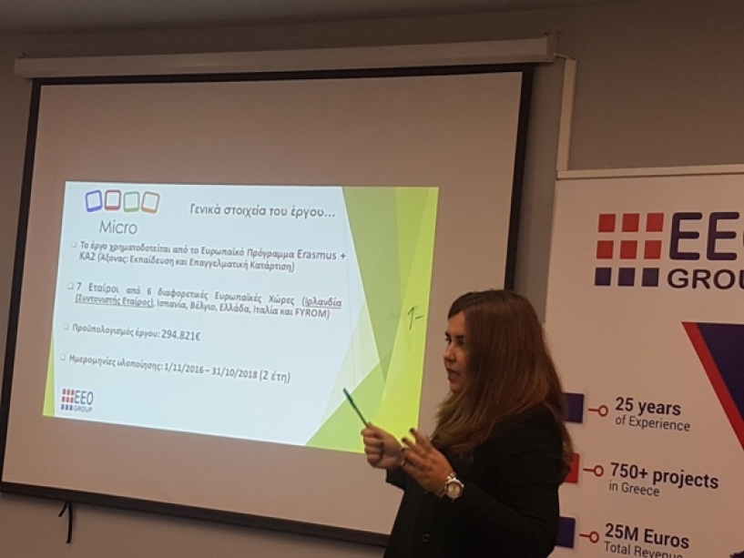 EEO Group S.A organized the Multiplier Event in Greece about the MICRO Project
